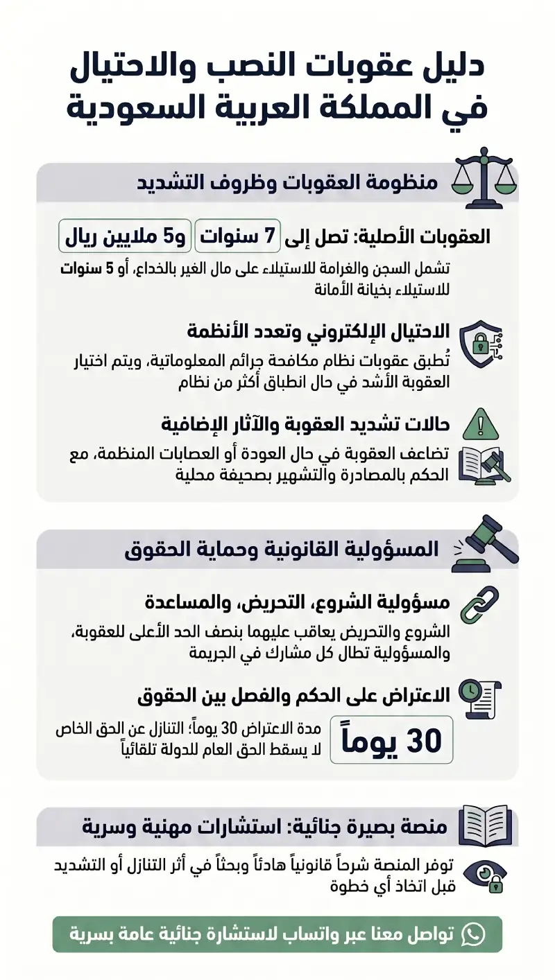 عقوبة النصب والاحتيال في السعودية