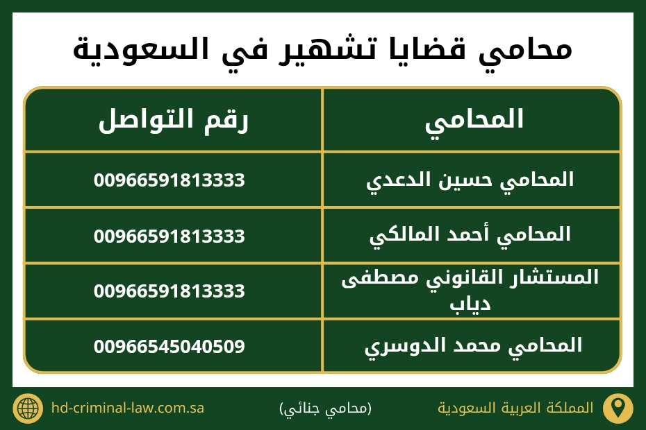 محامي قضايا تشهير في السعودية