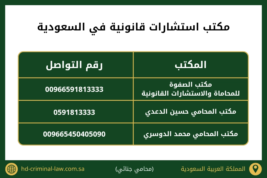 مكتب استشارات قانونية في السعودية