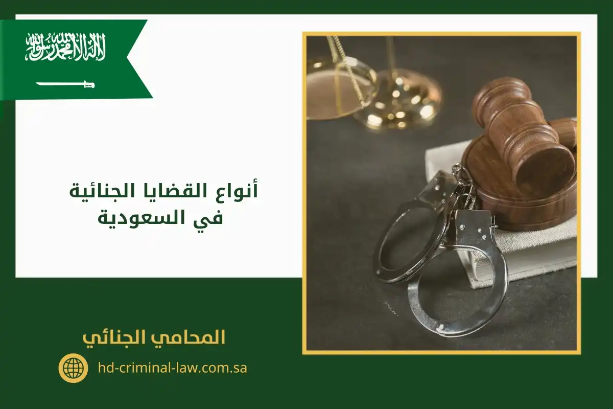 أنواع القضايا الجنائية في السعودية