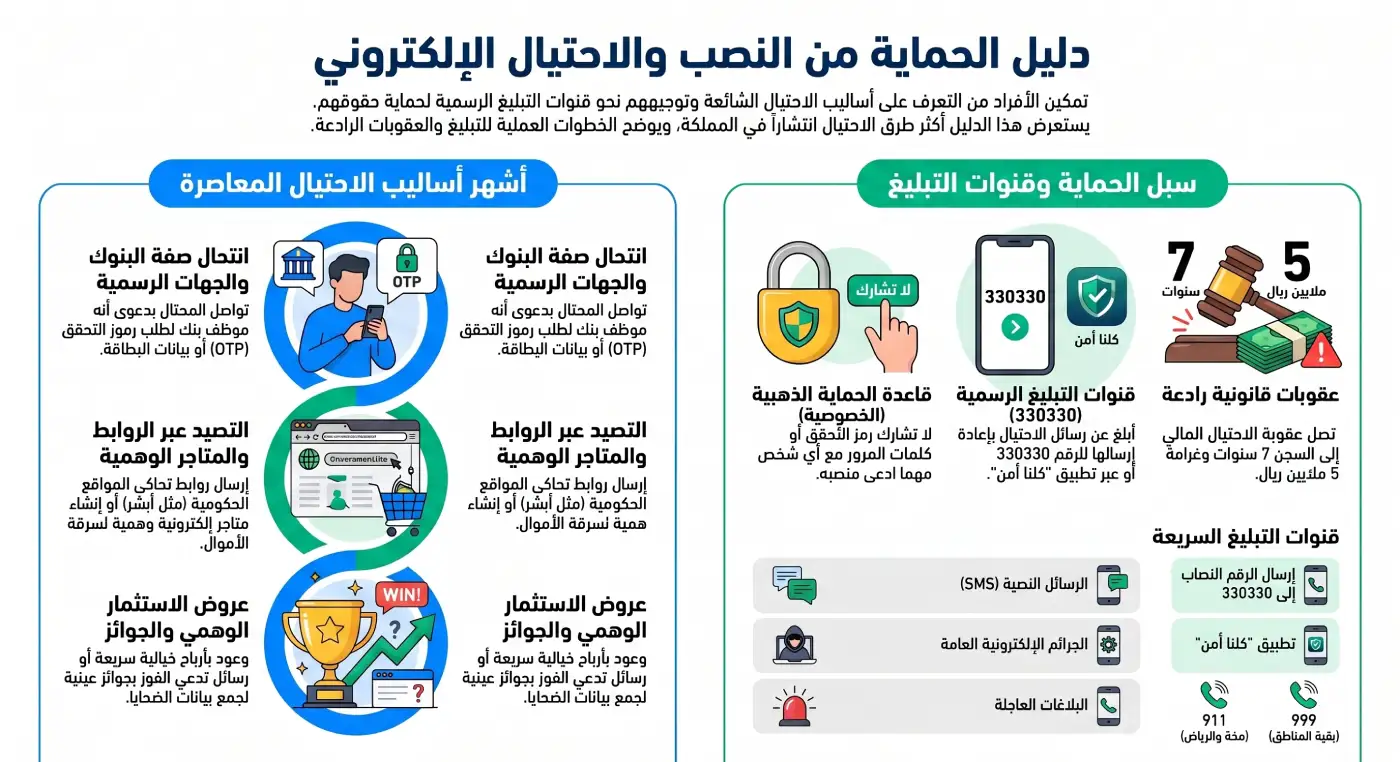 دليل الحماية من الاحتيال الإلكتروني