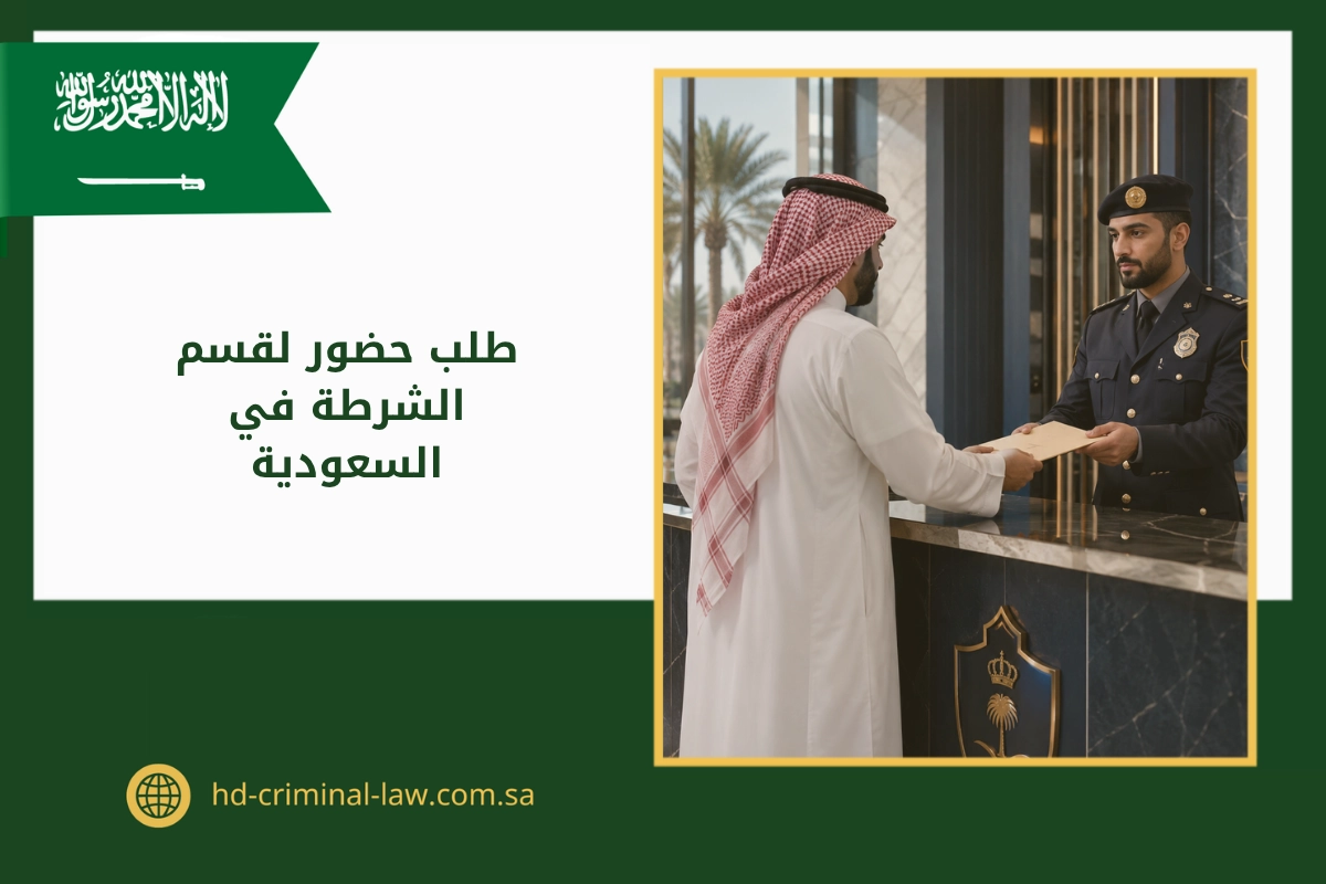 طلب حضور لقسم الشرطة في السعودية