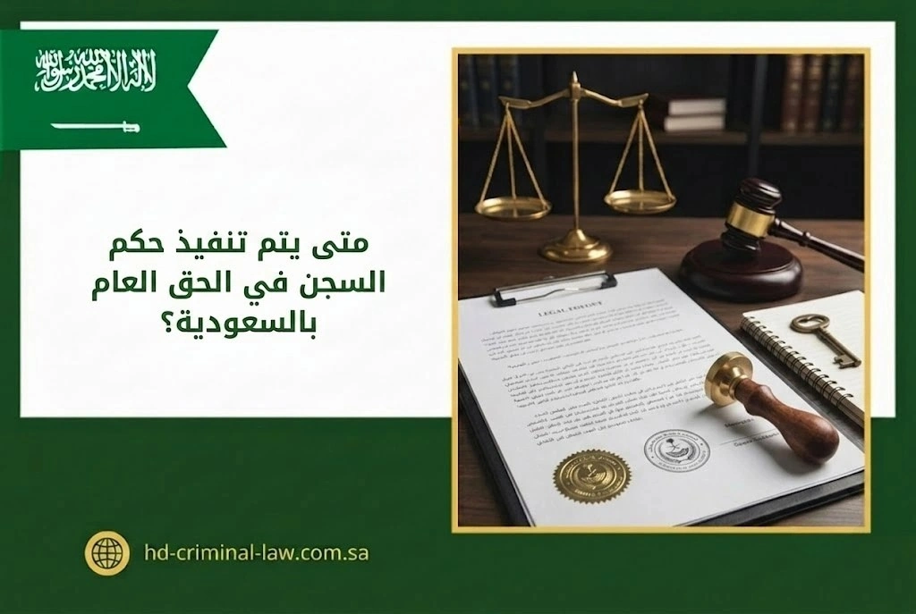 متى يتم تنفيذ حكم السجن في الحق العام بالسعودية